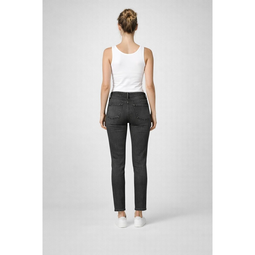 Paper Denim Women’s Charcoal Gray Slim Straight Jeans Stretch Mid Rise Casual - Picture 2 of 11